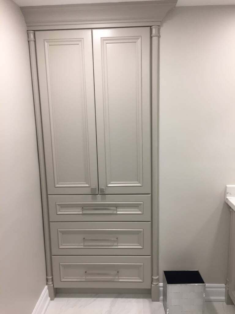Photo of an renovation project showing a finished interior space without construction materials in view bathroom renovation